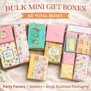 Bulk Mini Gift Boxes – 60 Total | Party Favor Boxes | Jewelry Packaging | NEW